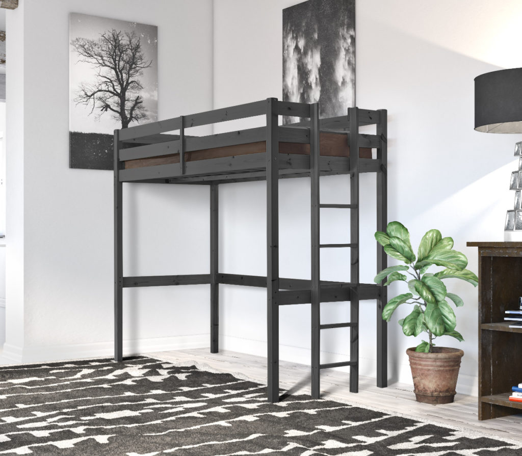 Memphis Heavy Duty High Sleeper Pine Bunk Bed - High Beds