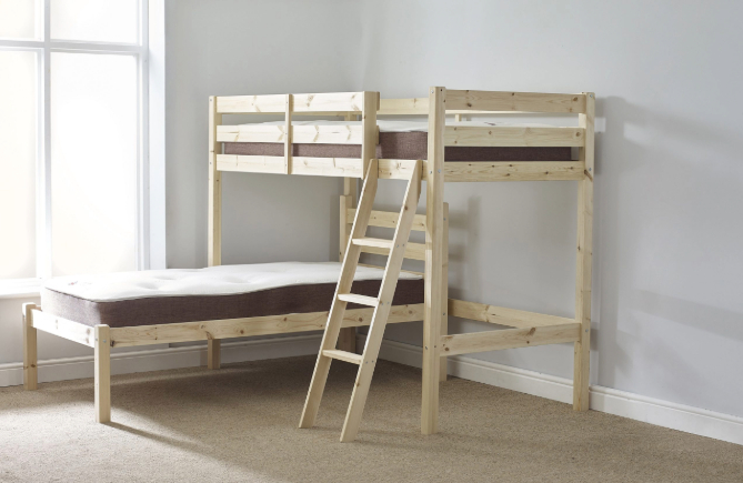 The L-Shaped Bunk Bed with Desk